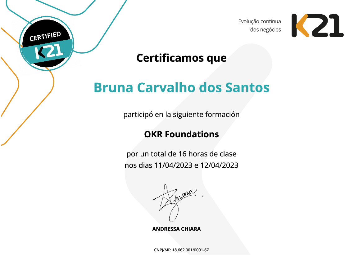 Certificado K21